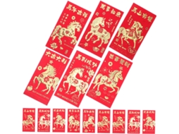 48 Envelopes Vermelhos Chineses Com Tema De Cavalo Para O Ano Novo Chinês, Papel Tradicional Festas De