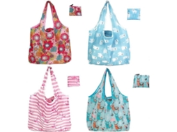Conjunto De 4 Sacolas De Compras Dobráveis ​​e Reutilizáveis ​​para Frutas E Verduras, Sacolas Grandes Dobráveis ​​com Estampa Floral, Ideais Par