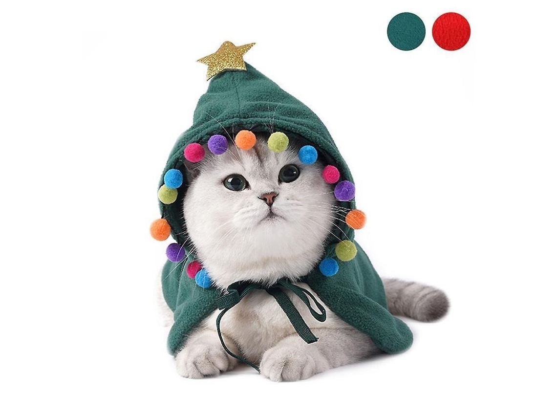Lurelia Traje De Natal Pet Com Capa, Estrela, Pompons E Chapéu Variante 2