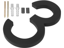 Números De Porta Uonlytech Em Acrílico Preto E Metal Residências Escritórios, Com Textura Robusta E Resistente