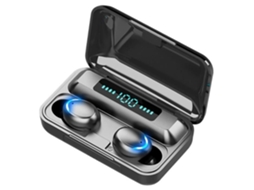 HURRISE Escritório Fone de Ouvido F9-5 Preto Abs Led Display Digital Luz Respirável Controle de Toque Fone de Ouvido Sem Fio Home Office