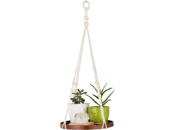 Colgador De Macramé Para Plantas - Estante Colgante Interior - Portamacetas Decorativo