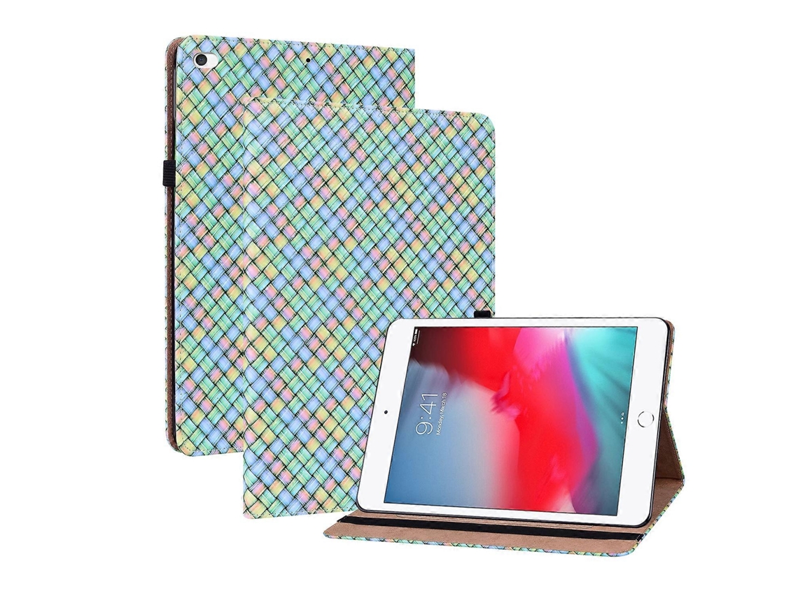 Capa de couro com tecido colorido Webake para iPad Mini 5/4/3/2/1