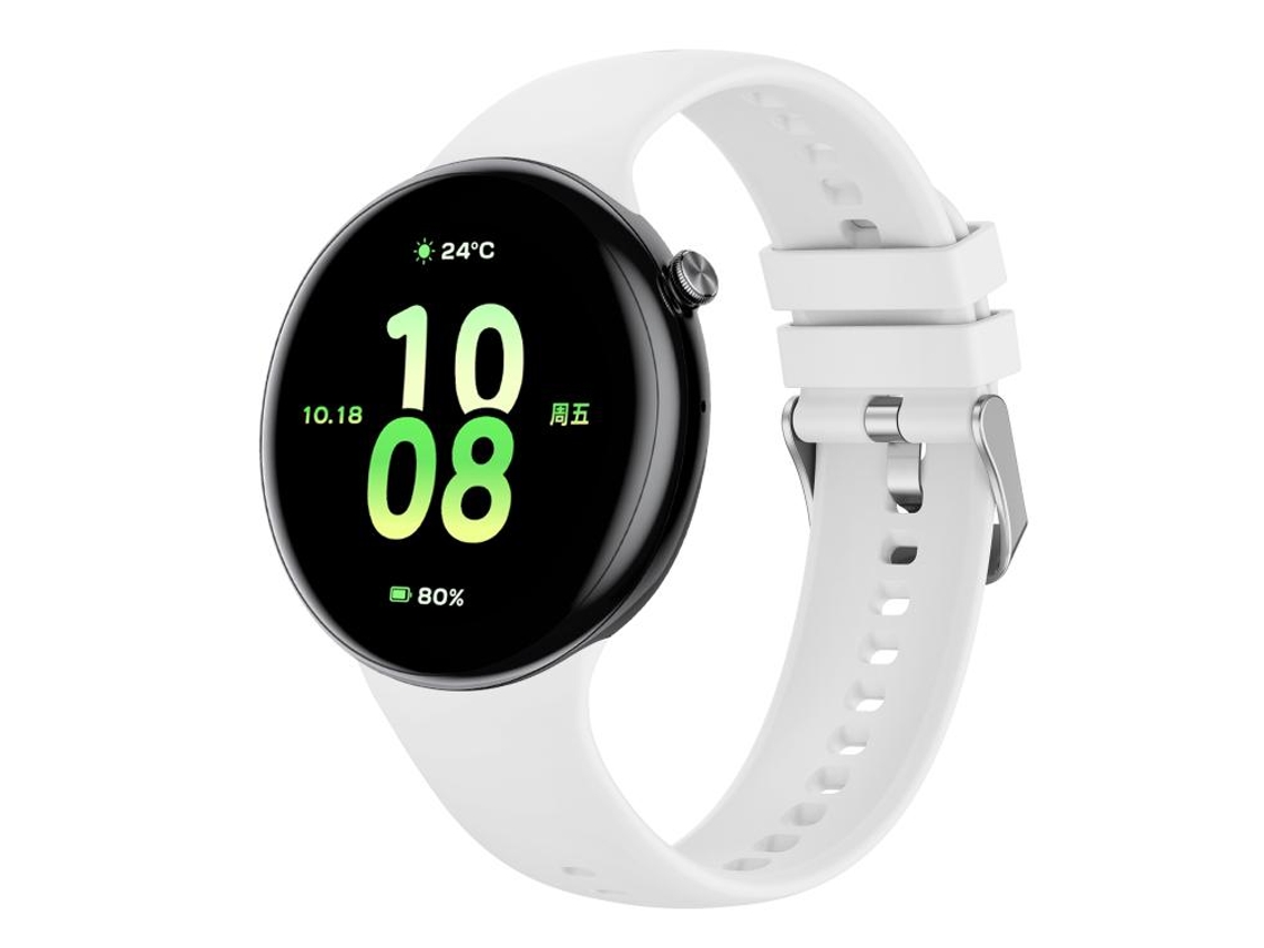 Bracelete para Honor Watch Fit Silicone com Fivela de Aço Prate Branca XIAOMOYU