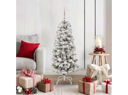 Vidaxl Árvore De Natal Articulada Artificial Verde E Branco 120 Cm