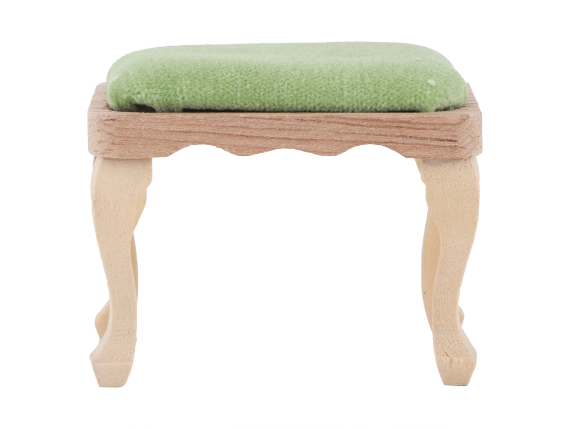Mali banco de Casa de Bonecas 1/12 com Almofada, Mini Móvel Simulação Madeira Composta Decorativo
