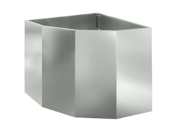 Conjunto 1 Caixa De Vaso Vidaxl Prateado Aço (60 X 60 X 50 Cm)