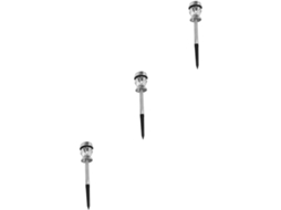 Conjunto De 3 Luzes S Solares De Led À Prova Dágua Para Jardim, Gramado E Pátio. Fáceis De Instalar Gokoco