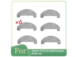 Pano De Limpeza Para Aspirador De Pó Ultenic D10/t10 Lite/proscenic Q8/q8 Max - Acessórios E Peças De Reposição (6 Unidades)_glo