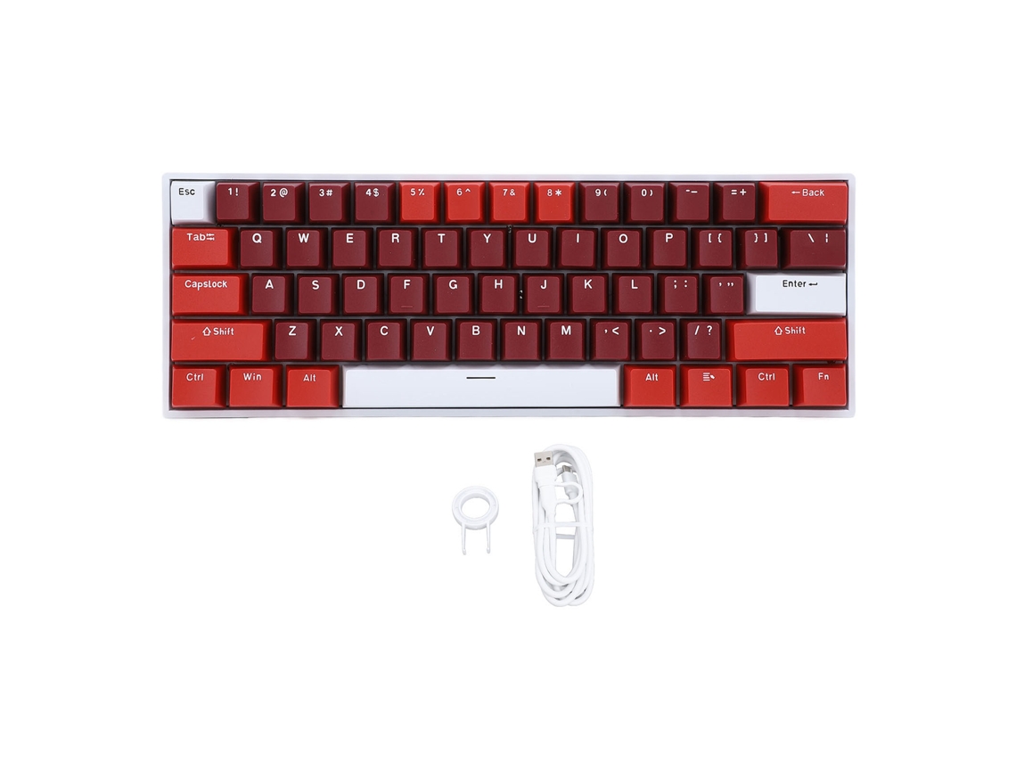 Aetheria teclado Mecânico 61 Teclas Switch Azul Rgb Iluminado Wireless Bt 2.4g Type C Win