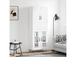 Vidaxl Armário Alto 69,5x34x180 Cm Derivados De Madeira Branco