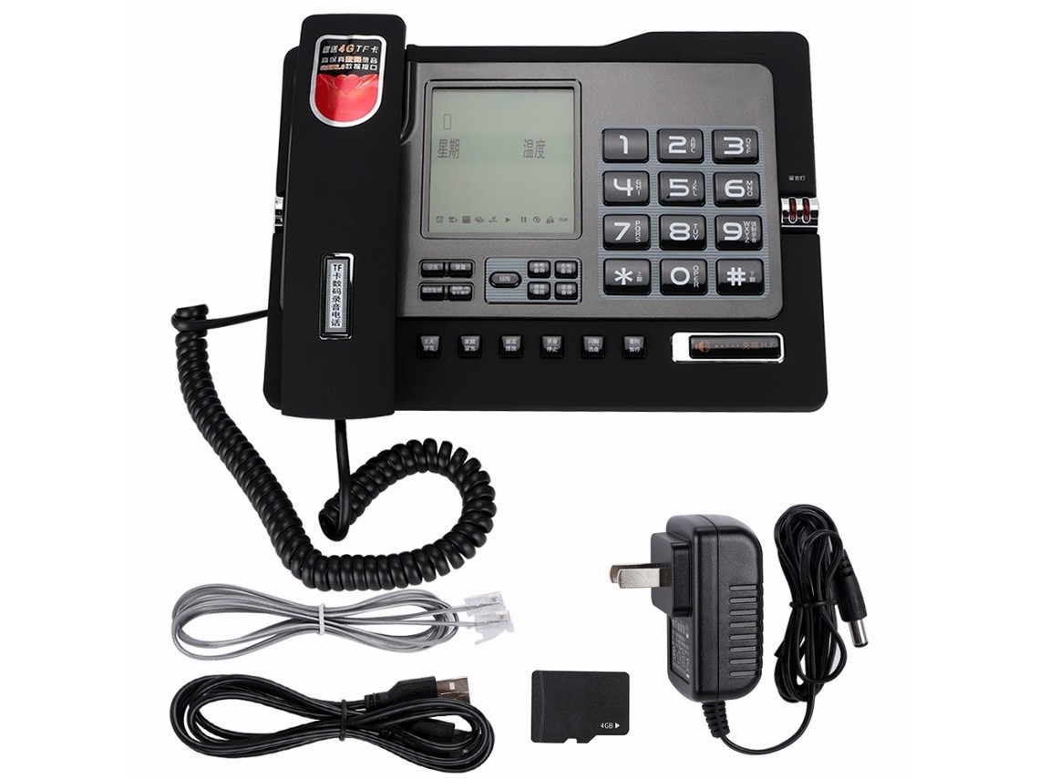 Telefone Fixo Automático Com Gravador E Tela Lcd.