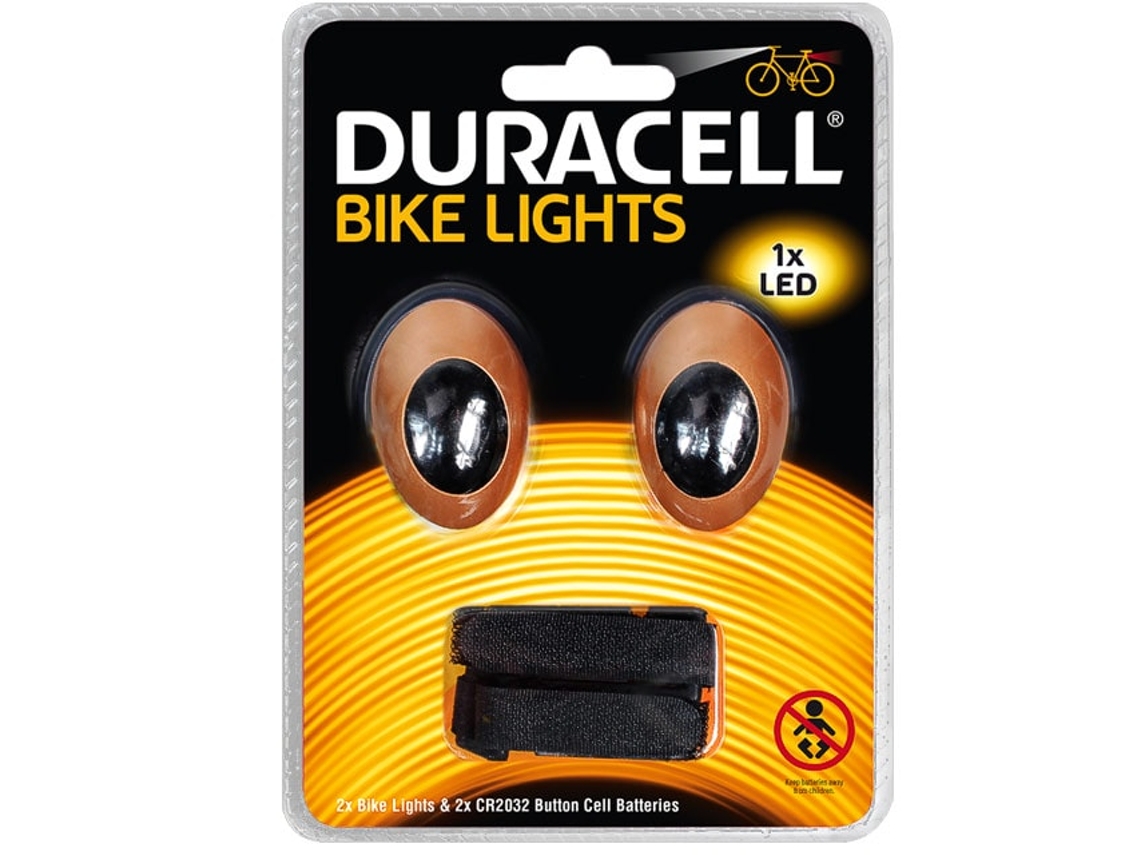 Luz dianteira e traseira para bicicleta Duracell BRILVIBERA