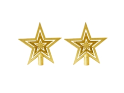 Laxiscreed Estrela De Natal Ouro De 10cm Para Decoração De Árvore, Pack De 2