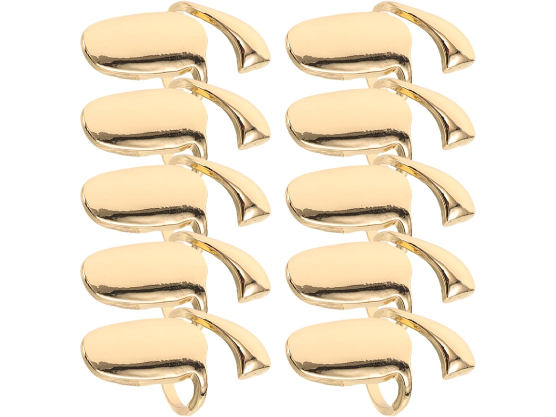 Conjunto De 10 Anéis Decorativos Para Proteção De Unhas