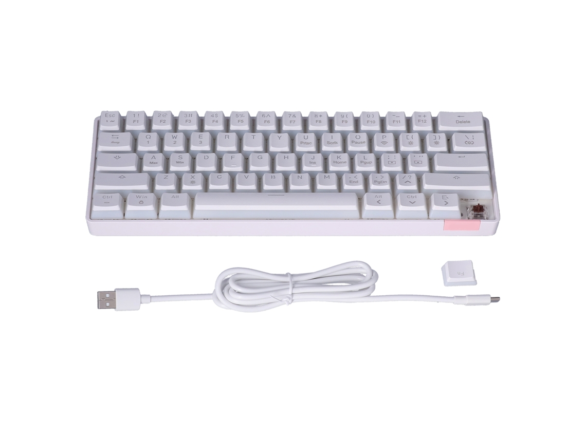 Teclado Mecânico Para Jogos Com 61 Teclas E Keycap Pudding