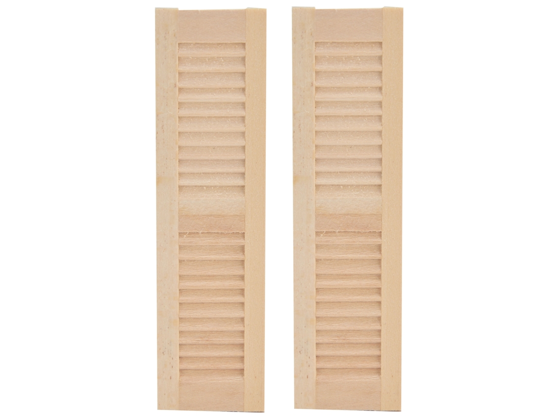 Mali 2pcs Janelas com Persiana de Madeira para Casa de Bonecas 1:12 Miniatura Acessórios