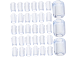 Magiclulu 80 Peças Protetores De Pés Escorredor Pia Transparentes, Capas De Pvc Para Pontas Escorredor, Acessórios De
