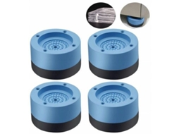 4 pads antivibração para lavadora e refrigerador, suporte universal, azul NOVA LINE