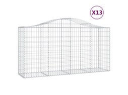 Gabion Basket, Gabion Baskets Vidaxl Prateado Ferro (200 X 50 X 100/120 Cm)