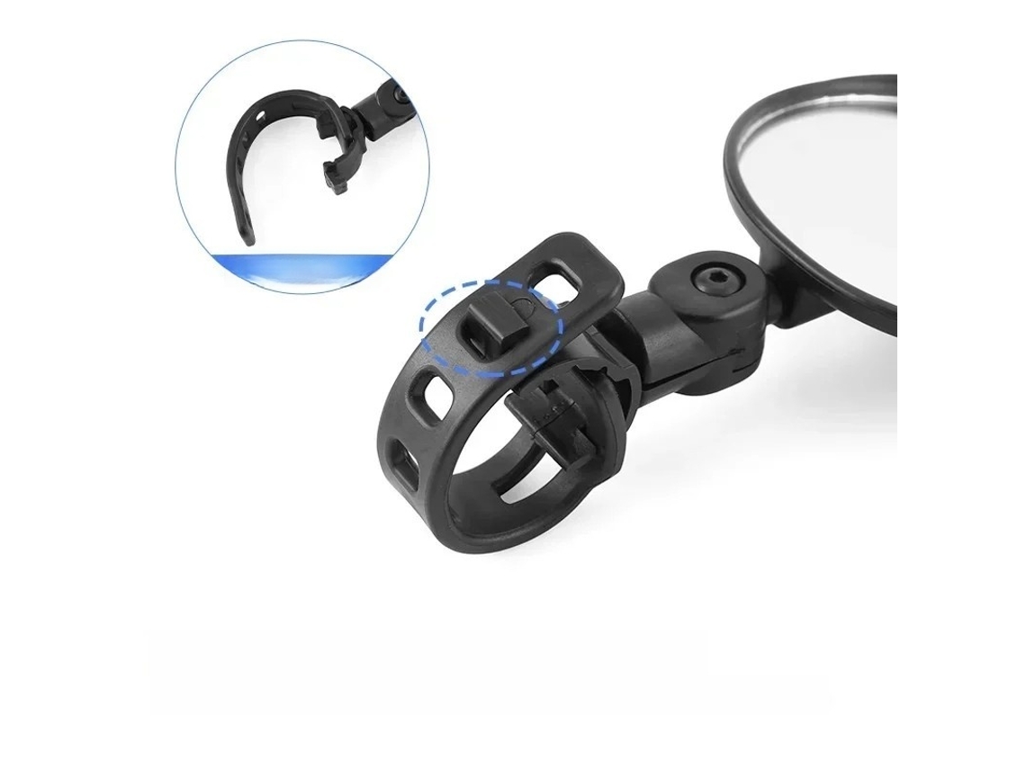 Lurelia Espelhos Retrovisores Para Bicicleta 8cm, 2 Peças Ajustável
