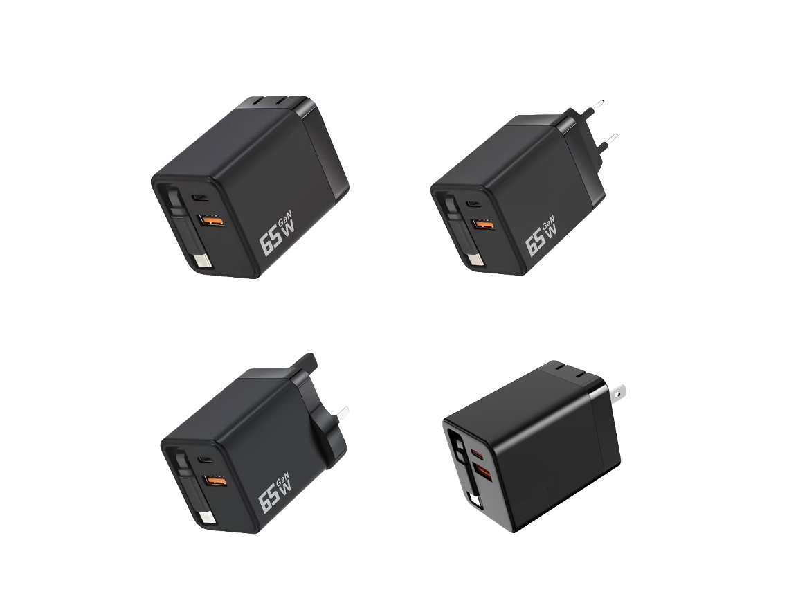 Laxiscreed Carregador Rápido 65w Com Cabo Retrátil - Compatível Com Tablets E Notebooks