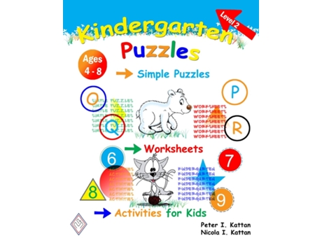 Livro Kindergarten Puzzles - Level 2 Simple Puzzles, Worksheets, and Activities for Kids de Peter I Kattan (Inglês)
