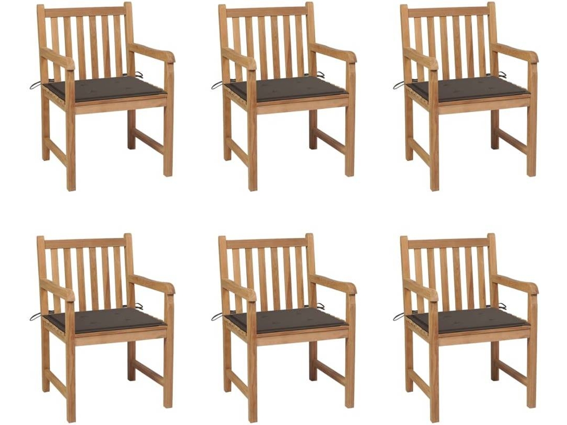 Garden Chair, Garden Chairs Vidaxl Cinzento-acastanhado Madeira (n/a)