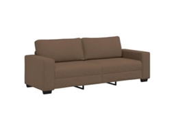 Sofá de 3 Lugares Tecido 220x77x82 Cm Castanho MAISON EXCLUSIVE