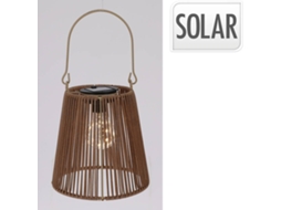 Lanterna Solar Natural IPAE-PROGARDEN (21 cm - Metal - Castanho)