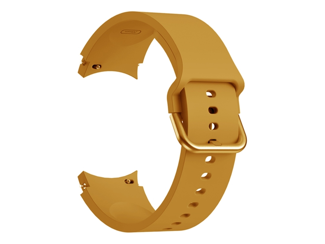 Bracelete Para Samsung Galaxy Watch 4 Classic (46mm) - Silicone Universal Com Fivela - Amarelo