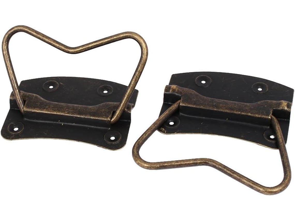Puxador de Madeira Estilo Retrô Bronze 104x101x9mm 2 Peças CHABERLU