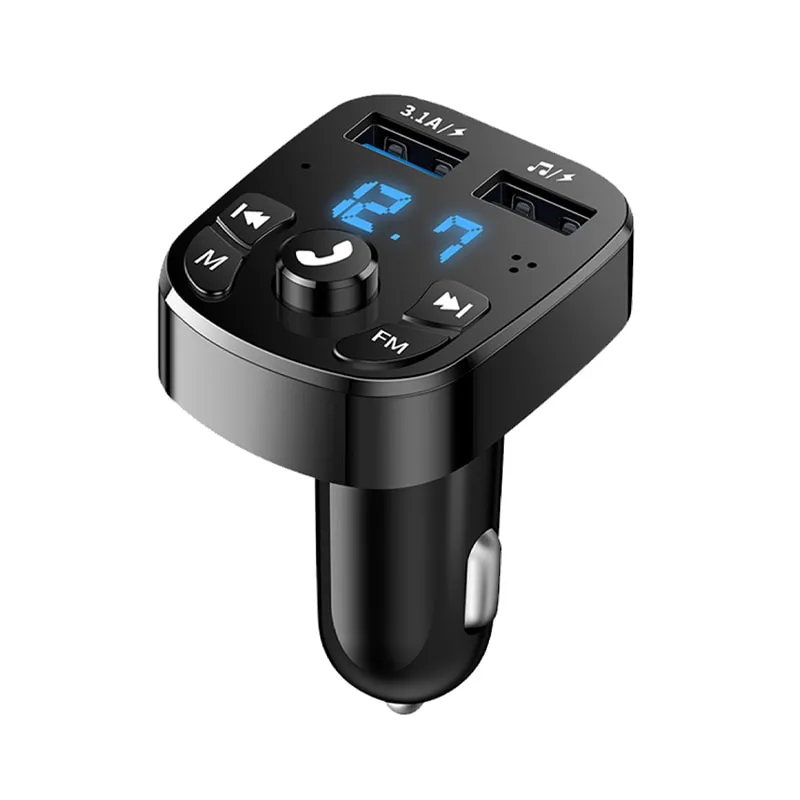 MP3 Player para carro com carregador rápido USB duplo, receptor FM Bluetooth com suporte para Bluetooth 5.0, transmissor FM Slowmoose Xf3