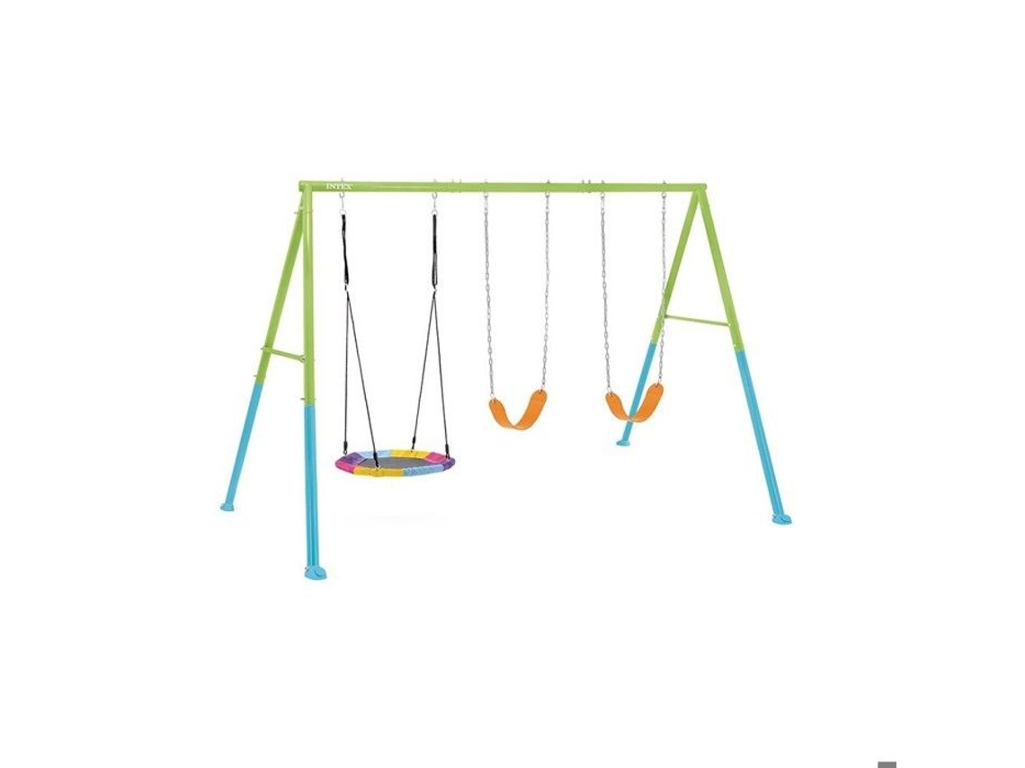 Portique Balançoire Intex Júnior 3 Acessórios Ninho De Pássaro Exterior Misto