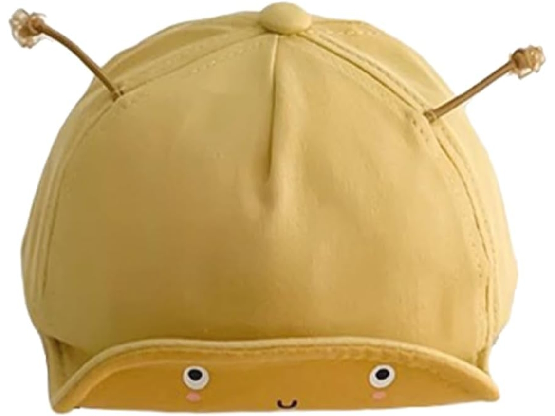 Chapéu De Sol Amarelo Ajustável Para Meninos E Meninas Com Aba Macia E Proteção Uv