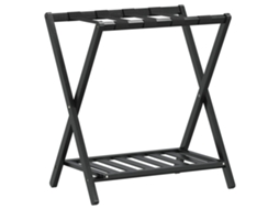 Suporte de bagagem VIDAXL Preto Bambu (68x38x58cm)
