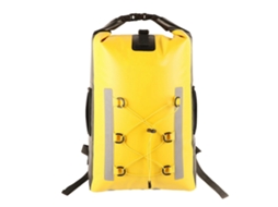 Mochila Estanque Com Fecho De Enrolar Para Caiaque E Rafting, 30l, Com Bolso De Malha, Alça Ajustável E Impermeável, Amarela.