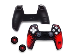 Capa Comando Para Ps5 Capa De Silicone Antiderrapante Para Controle De Videogame Com Capa Para Joystick (preto E Vermelho) Cuich
