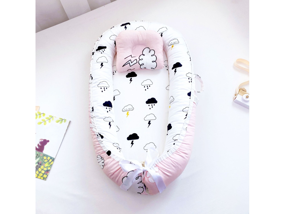 Cama De Bebé Portátil (nuvem Rosa 50*90cm)