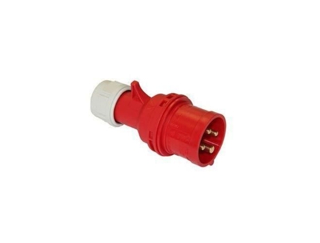 Soquete PCE Twist 32A 4P 6H Ip44 Vermelho Pronto para Instalar Exterior