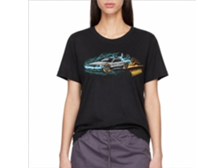 Rockinstone Back To The Future Movie Time Painting 1 Black Adult T-shirt Size:m