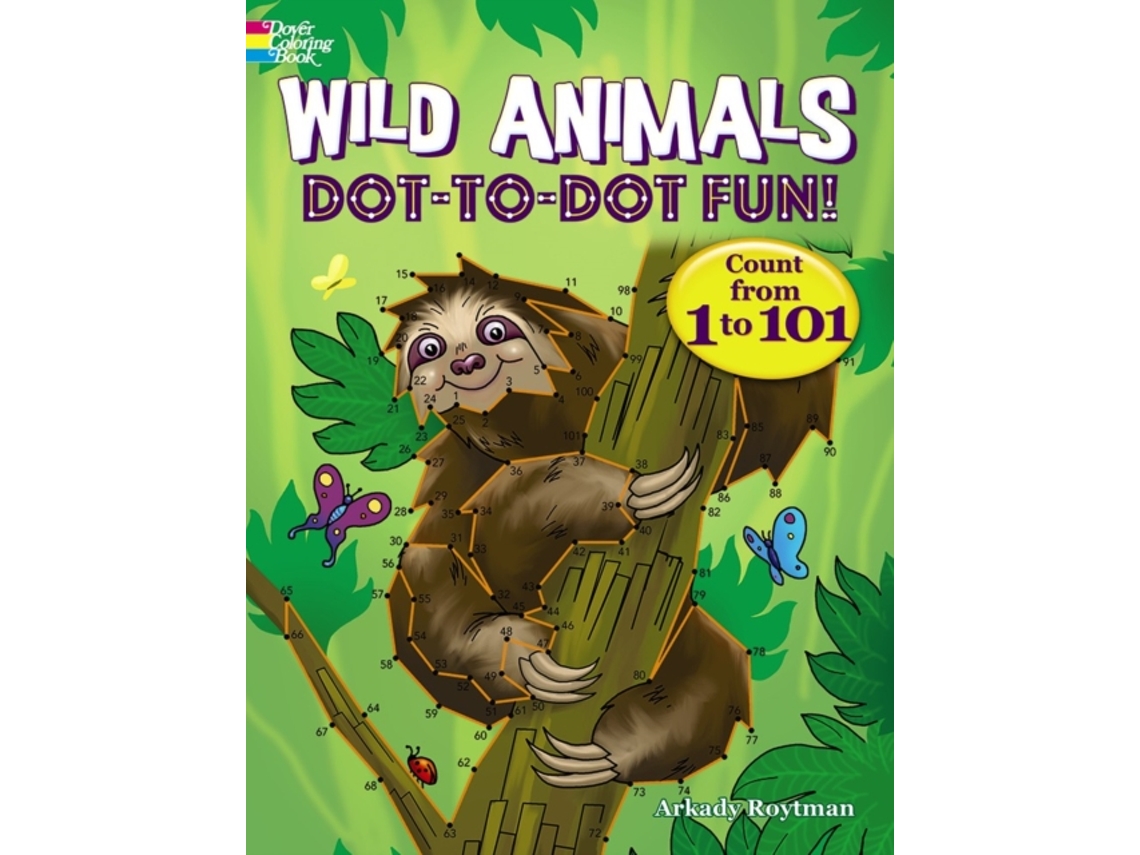 Livro Wild Animals Dot-to-Dot Fun de Arkady Roytman (Inglês)