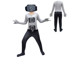 Conjunto de Cosplay de Tv Man Toilet Man Onesie Máscara 110
