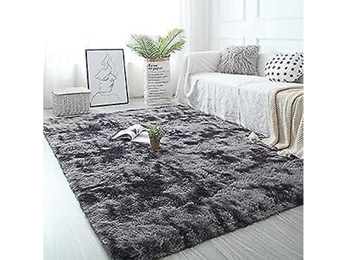 Tapete Tie-dye Cinza Escuro 80160 Cm, Espesso, Degradê, Para Casa, Seda, Lã, Sala De Estar, Quarto, Tapete Completo, Varanda, Janela Saliente, Pelúc