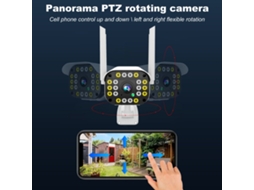 20 Lights Outdoor Rotatable Wireless Network Ptz Camera 1080p Voice Intercom Hd Night Vision No Dead Angle Camera Support Motion Detection Function