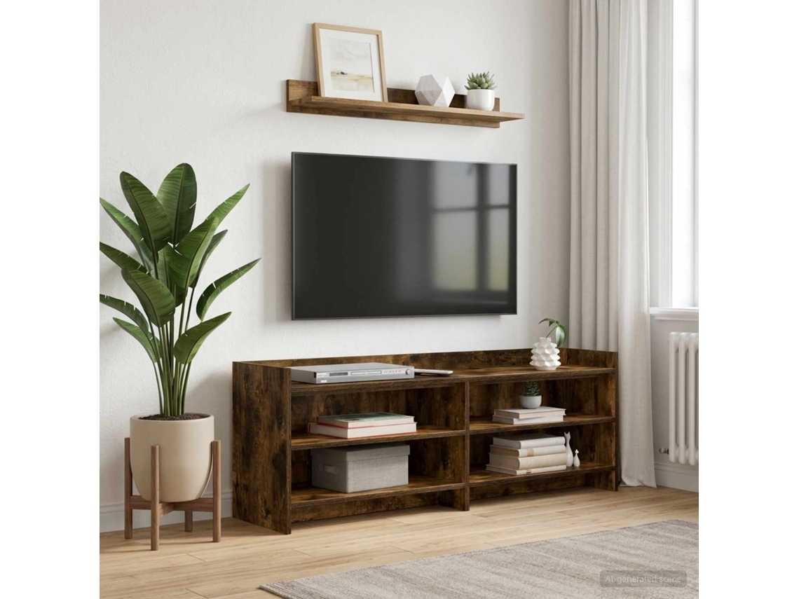 Vidaxl Gabinete Para Tv 135 X 33 X 47 Cm Carvalho Fumado