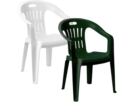 IPAE Sillón resina respaldo bajo PIONA blanco
