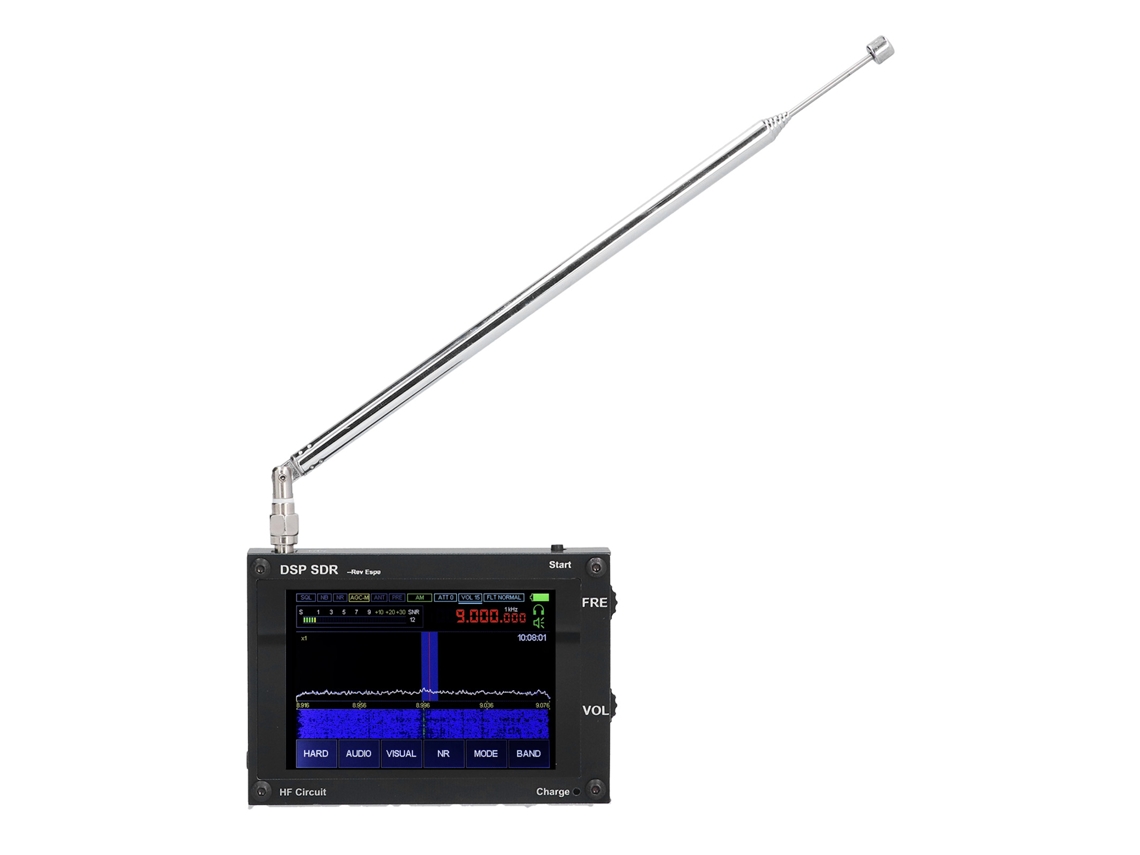 Laxiscreed Sdr Wireless Rádio Receptor Com Tela Touch 3,5" De 50khz A 2ghz