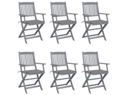 Folding Chair, Folding Chairs Vidaxl Cinzeto Madeira De Acácia (n/a)