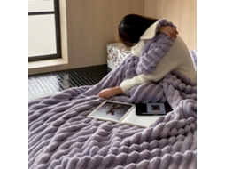 Manta de Veludo Cor Sólida Macia Grossa e Quente Ideal para o Inverno Perfeita Quarto Ou Sala Estar, Macio, Qu